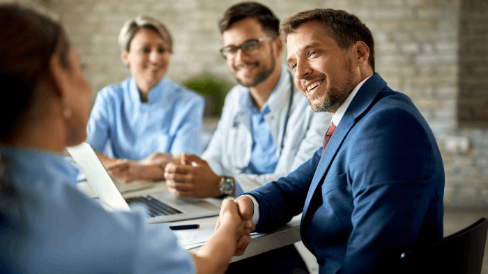 Happy businessmans in meeting